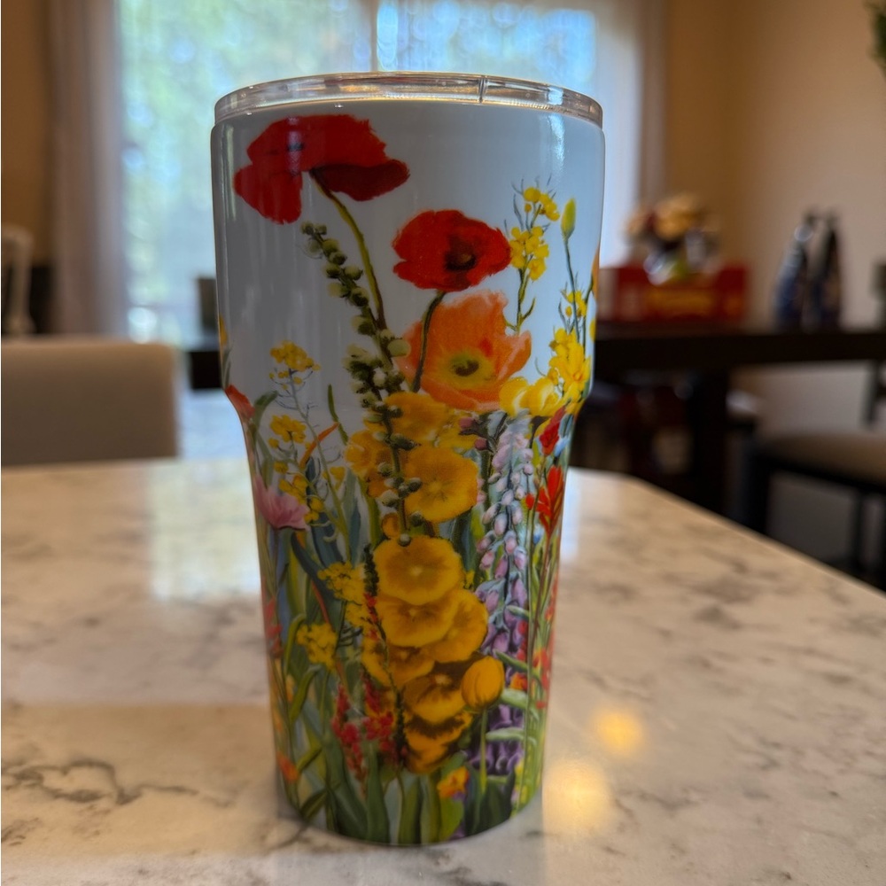 Floral Tumbler - Red, Yellow, Orange